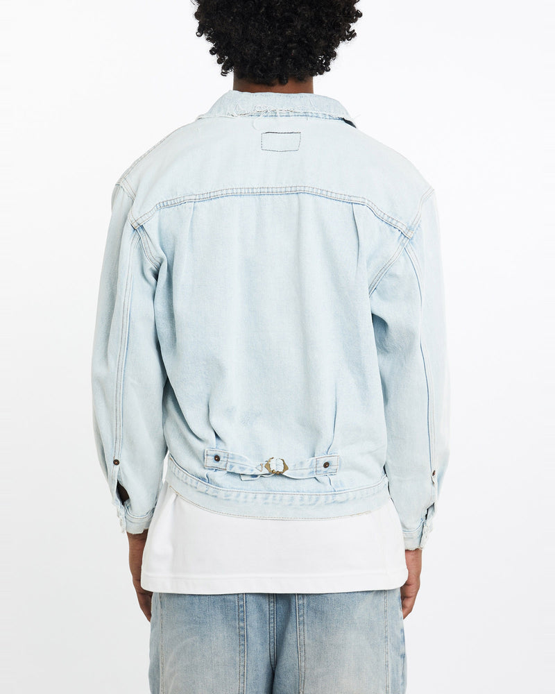 Vintage, 90s, Levi's, LVC, 70647, Type, 1', Buckle, Back, Denim, Jacket, The Real Deal, size large, colour Blue, newtown, sydney, australia, thrift store, opshop, preloved, secondhand, sustainable, retro, antique, 70s, 80s, 90s, 2000s, 00s, fashion, clothing, streetwear, trendy, garment, style, boutique, store, shop, archive, sale, cheap, best, top, Jackets