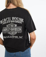 Harley, Davidson, Tee, The Real Deal, size medium, colour Black, newtown, sydney, australia, thrift store, opshop, preloved, secondhand, sustainable, retro, antique, 70s, 80s, 90s, 2000s, 00s, fashion, clothing, streetwear, trendy, garment, style, boutique, store, shop, archive, sale, cheap, best, top, T-Shirts