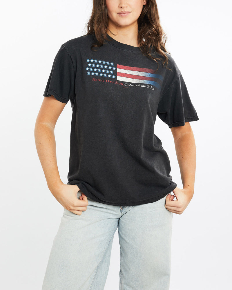 Vintage, Harley, Davidson, Tee, The Real Deal, size medium, colour Black, newtown, sydney, australia, thrift store, opshop, preloved, secondhand, sustainable, retro, antique, 70s, 80s, 90s, 2000s, 00s, fashion, clothing, streetwear, trendy, garment, style, boutique, store, shop, archive, sale, cheap, best, top, T-Shirts