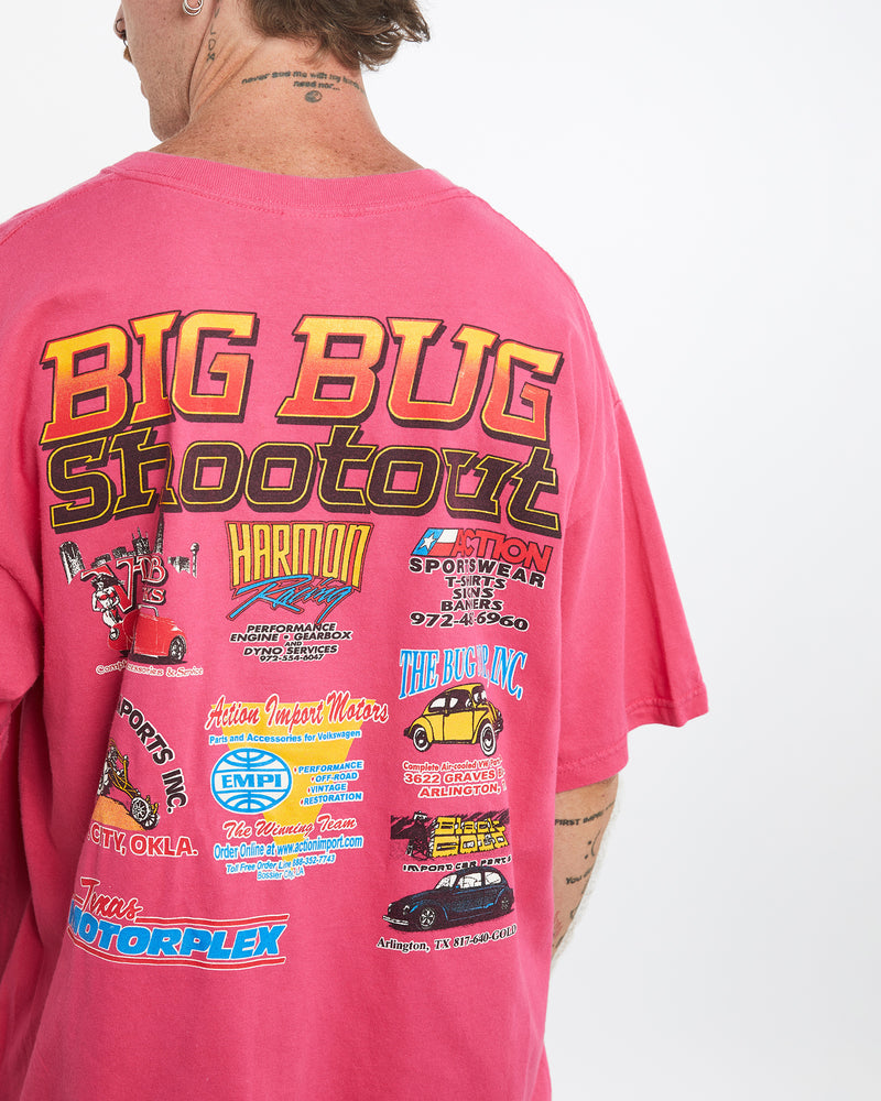 Vintage Big Bug Shootout Racing Tee <br>XL , The Real Deal , newtown, sydney, australia, thrift store, opshop, preloved, secondhand, sustainable, retro, antique, 70s, 80s, 90s, 2000s, 00s, fashion, clothing, streetwear, trendy, garment, style, boutique, store, shop, archive, sale, cheap, best, top
