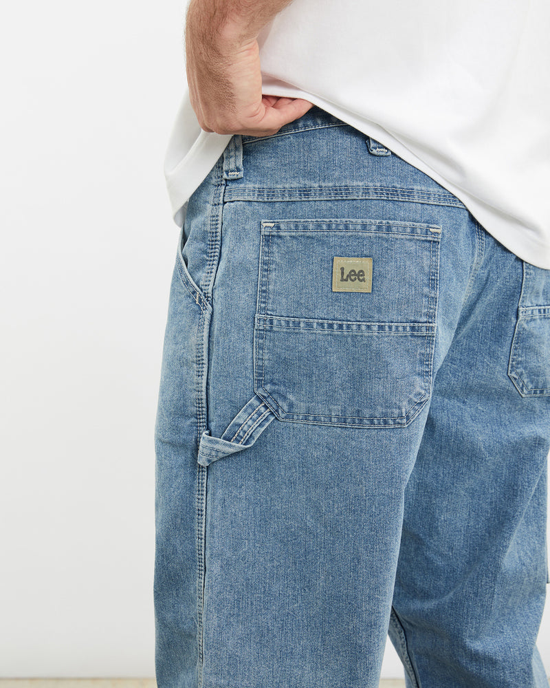Vintage Lee Denim Carpenter Pants <br>34" , The Real Deal , newtown, sydney, australia, thrift store, opshop, preloved, secondhand, sustainable, retro, antique, 70s, 80s, 90s, 2000s, 00s, fashion, clothing, streetwear, trendy, garment, style, boutique, store, shop, archive, sale, cheap, best, top
