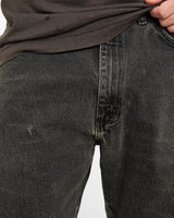 Vintage, Wrangler, Denim, Shorts, The Real Deal, size 32", colour Black, newtown, sydney, australia, thrift store, opshop, preloved, secondhand, sustainable, retro, antique, 70s, 80s, 90s, 2000s, 00s, fashion, clothing, streetwear, trendy, garment, style, boutique, store, shop, archive, sale, cheap, best, top, Shorts