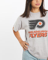 Vintage, 80s, NHL, Philadelphia, Flyers, Tee, The Real Deal, size double extra small, colour Grey, newtown, sydney, australia, thrift store, opshop, preloved, secondhand, sustainable, retro, antique, 70s, 80s, 90s, 2000s, 00s, fashion, clothing, streetwear, trendy, garment, style, boutique, store, shop, archive, sale, cheap, best, top, T-Shirts
