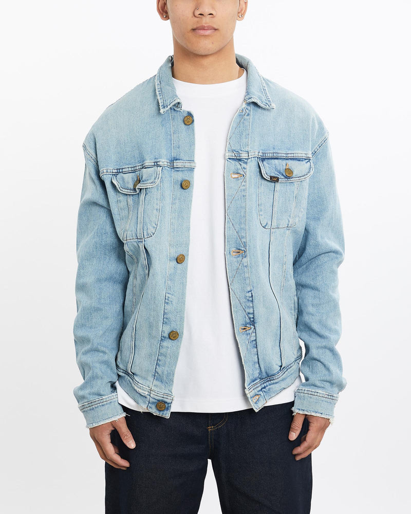 Vintage, Lee, Denim, Jacket, The Real Deal, size large, colour Blue, newtown, sydney, australia, thrift store, opshop, preloved, secondhand, sustainable, retro, antique, 70s, 80s, 90s, 2000s, 00s, fashion, clothing, streetwear, trendy, garment, style, boutique, store, shop, archive, sale, cheap, best, top, Jackets