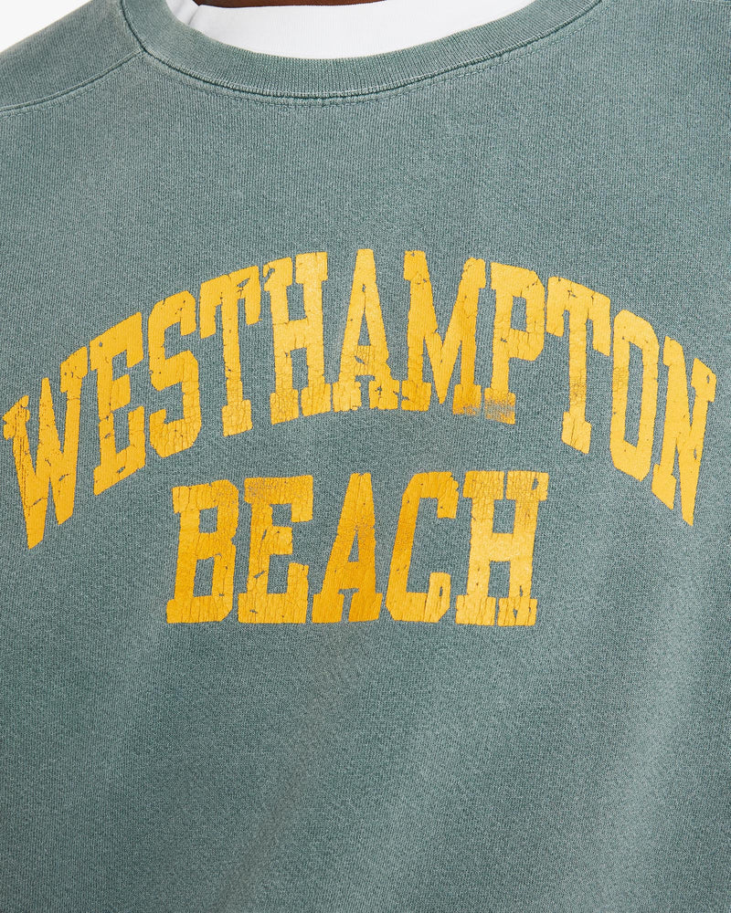 Vintage, 90s, Westhampton, Beach, Sweatshirt, The Real Deal, size large, colour Green, newtown, sydney, australia, thrift store, opshop, preloved, secondhand, sustainable, retro, antique, 70s, 80s, 90s, 2000s, 00s, fashion, clothing, streetwear, trendy, garment, style, boutique, store, shop, archive, sale, cheap, best, top, Sweats and hoodies