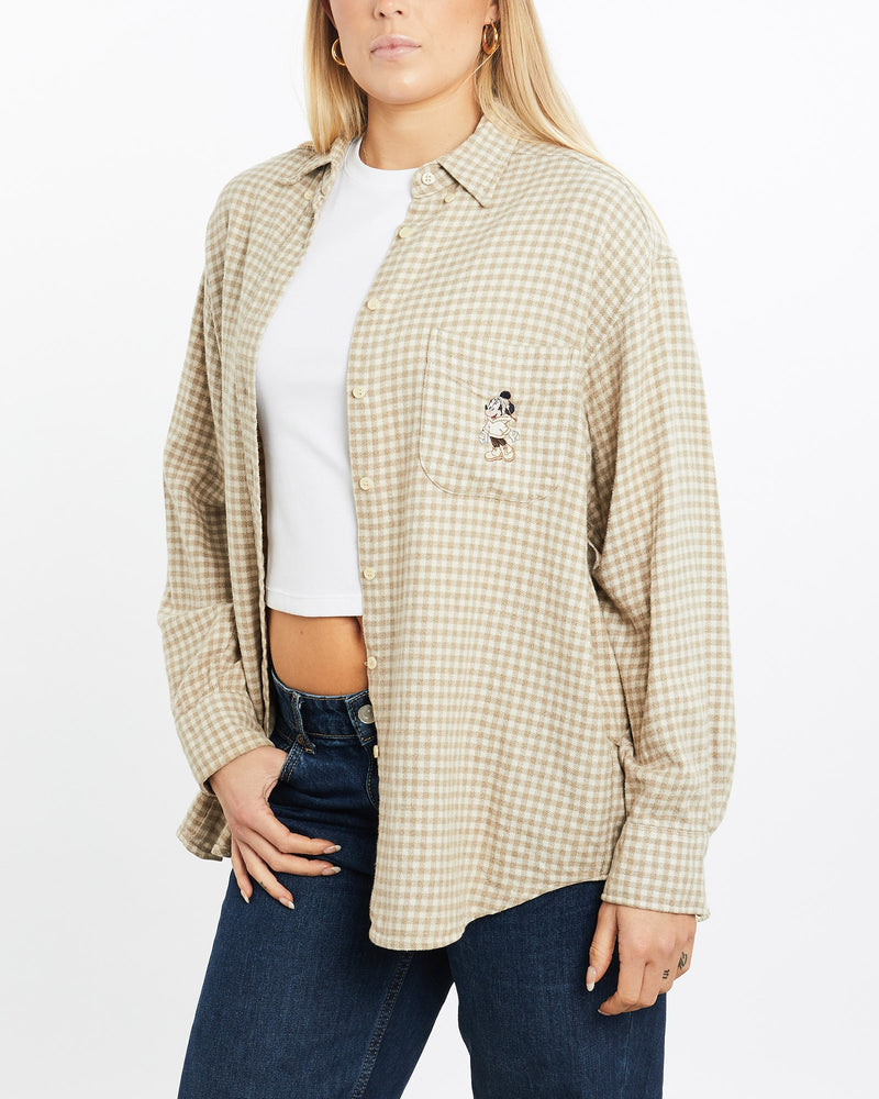 Vintage, 90s, Disney, Minnie, Mouse, Button, Up, Shirt, The Real Deal, size medium, colour Brown, newtown, sydney, australia, thrift store, opshop, preloved, secondhand, sustainable, retro, antique, 70s, 80s, 90s, 2000s, 00s, fashion, clothing, streetwear, trendy, garment, style, boutique, store, shop, archive, sale, cheap, best, top, Shirts