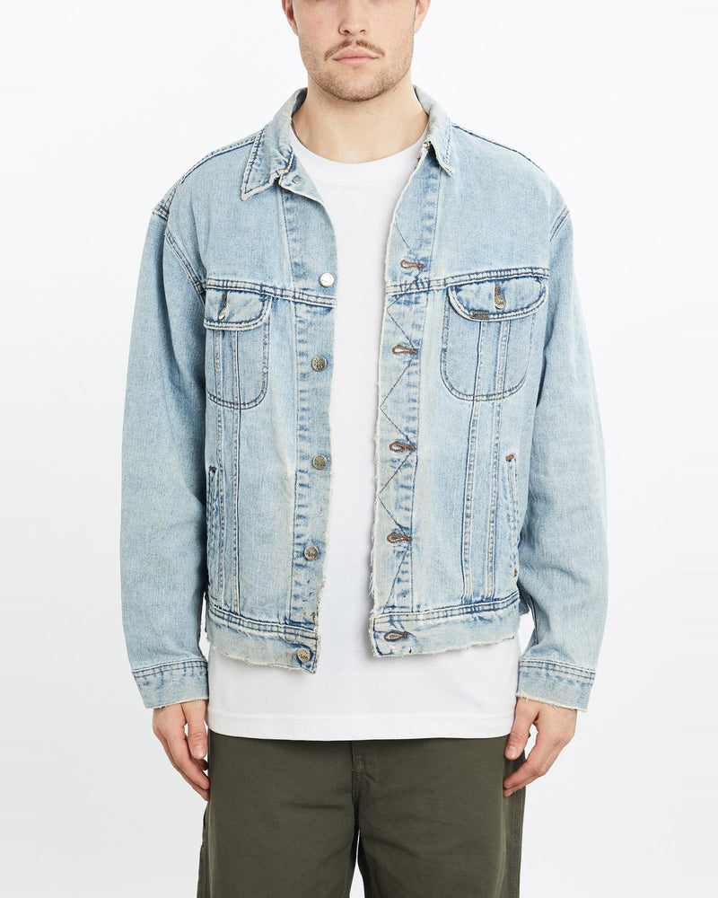 Vintage, Lee, Denim, Jacket, The Real Deal, size extra large, colour Blue, newtown, sydney, australia, thrift store, opshop, preloved, secondhand, sustainable, retro, antique, 70s, 80s, 90s, 2000s, 00s, fashion, clothing, streetwear, trendy, garment, style, boutique, store, shop, archive, sale, cheap, best, top, Jackets