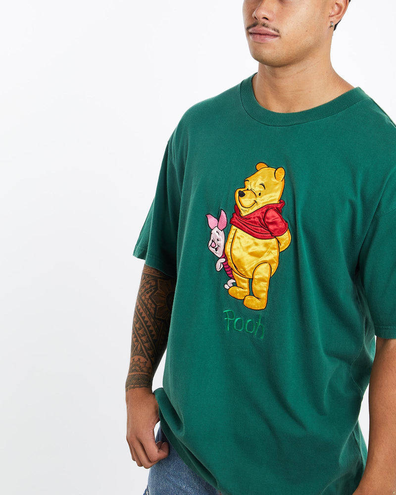 Vintage, 90s, Disney, Winnie, The, Pooh, Tee, The Real Deal, size extra large, colour Green, newtown, sydney, australia, thrift store, opshop, preloved, secondhand, sustainable, retro, antique, 70s, 80s, 90s, 2000s, 00s, fashion, clothing, streetwear, trendy, garment, style, boutique, store, shop, archive, sale, cheap, best, top, T-Shirts
