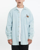 Vintage 1998 Looney Tunes Cartoon Cartoon Denim Button Up Shirt <br>L , The Real Deal , newtown, sydney, australia, thrift store, opshop, preloved, secondhand, sustainable, retro, antique, 70s, 80s, 90s, 2000s, 00s, fashion, clothing, streetwear, trendy, garment, style, boutique, store, shop, archive, sale, cheap, best, top