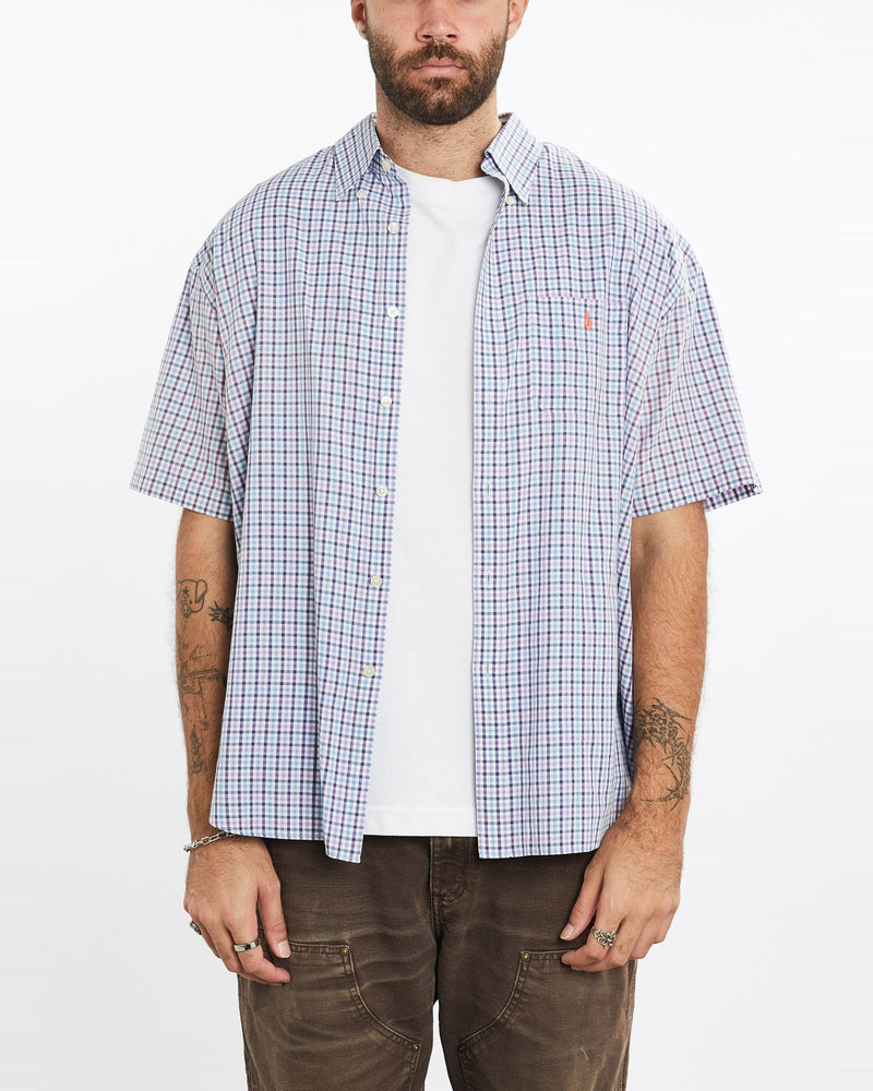 Vintage, 90s, Polo, Ralph, Lauren, Short, Sleeve, Button, Up, Shirt, The Real Deal, size extra large, colour Multicolour, newtown, sydney, australia, thrift store, opshop, preloved, secondhand, sustainable, retro, antique, 70s, 80s, 90s, 2000s, 00s, fashion, clothing, streetwear, trendy, garment, style, boutique, store, shop, archive, sale, cheap, best, top, Shirts