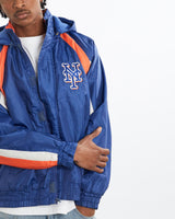 Vintage, 90s, MLB, New, York, Mets, Jacket, The Real Deal, size large, colour Blue, newtown, sydney, australia, thrift store, opshop, preloved, secondhand, sustainable, retro, antique, 70s, 80s, 90s, 2000s, 00s, fashion, clothing, streetwear, trendy, garment, style, boutique, store, shop, archive, sale, cheap, best, top, Jackets