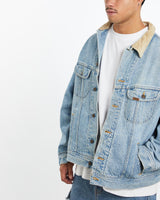 Vintage, 90s, Lee, Blanket, Lined, Denim, Jacket, The Real Deal, size double extra large, colour Blue, newtown, sydney, australia, thrift store, opshop, preloved, secondhand, sustainable, retro, antique, 70s, 80s, 90s, 2000s, 00s, fashion, clothing, streetwear, trendy, garment, style, boutique, store, shop, archive, sale, cheap, best, top, Jackets