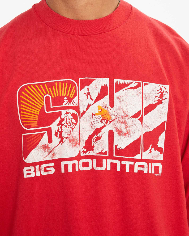 Vintage 1985 Big Mountain Ski Long Sleeve Tee <br>L , The Real Deal , newtown, sydney, australia, thrift store, opshop, preloved, secondhand, sustainable, retro, antique, 70s, 80s, 90s, 2000s, 00s, fashion, clothing, streetwear, trendy, garment, style, boutique, store, shop, archive, sale, cheap, best, top