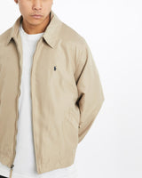 Vintage, 90s, Polo, Ralph, Lauren, Harrington, Jacket, The Real Deal, size extra large, colour Beige, newtown, sydney, australia, thrift store, opshop, preloved, secondhand, sustainable, retro, antique, 70s, 80s, 90s, 2000s, 00s, fashion, clothing, streetwear, trendy, garment, style, boutique, store, shop, archive, sale, cheap, best, top, Jackets