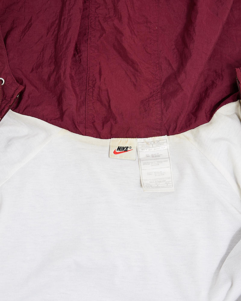 Vintage, 90s, Nike, Windbreaker, Jacket, The Real Deal, size medium, colour Burgundy, newtown, sydney, australia, thrift store, opshop, preloved, secondhand, sustainable, retro, antique, 70s, 80s, 90s, 2000s, 00s, fashion, clothing, streetwear, trendy, garment, style, boutique, store, shop, archive, sale, cheap, best, top, Jackets