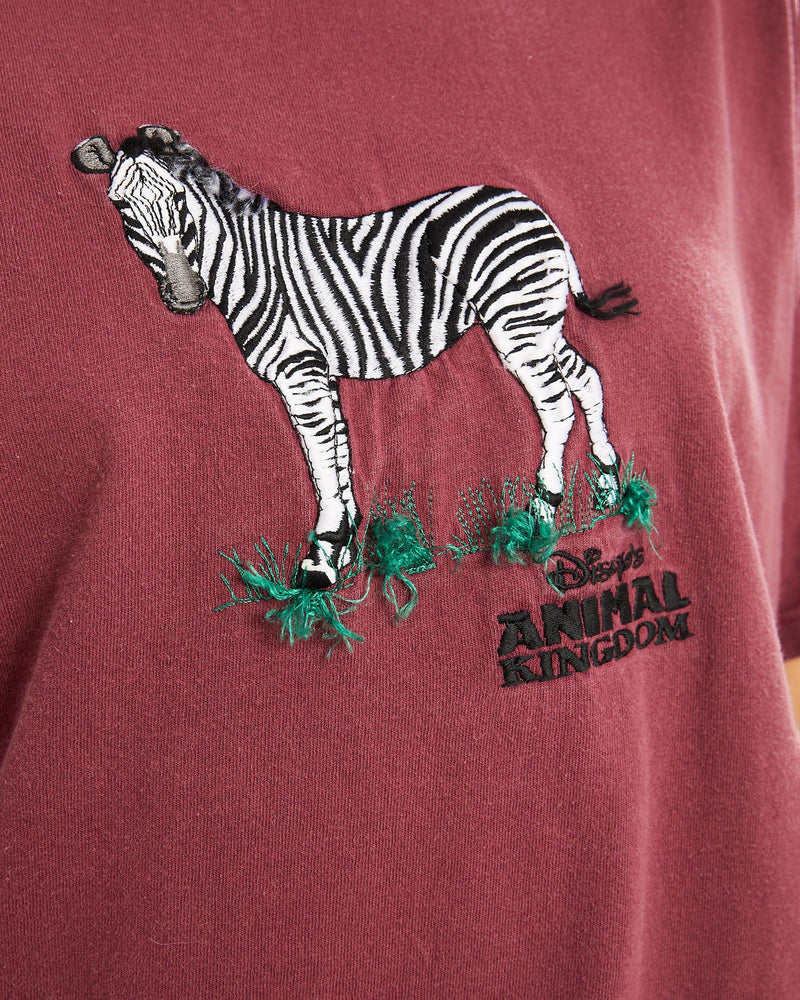 Vintage, 90s, Disney's, Animal, Kingdom, Zebra, Wildlife, Tee, The Real Deal, size medium, colour Burgundy, newtown, sydney, australia, thrift store, opshop, preloved, secondhand, sustainable, retro, antique, 70s, 80s, 90s, 2000s, 00s, fashion, clothing, streetwear, trendy, garment, style, boutique, store, shop, archive, sale, cheap, best, top, T-Shirts