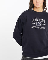 Vintage, NCAA, Penn, State, Nittany, Lions, Sweatshirt, The Real Deal, size medium, colour Navy, newtown, sydney, australia, thrift store, opshop, preloved, secondhand, sustainable, retro, antique, 70s, 80s, 90s, 2000s, 00s, fashion, clothing, streetwear, trendy, garment, style, boutique, store, shop, archive, sale, cheap, best, top, Sweats and hoodies