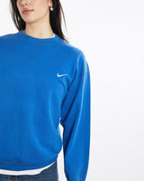 Vintage, 90s, Nike, Sweatshirt, The Real Deal, size medium, colour Blue, newtown, sydney, australia, thrift store, opshop, preloved, secondhand, sustainable, retro, antique, 70s, 80s, 90s, 2000s, 00s, fashion, clothing, streetwear, trendy, garment, style, boutique, store, shop, archive, sale, cheap, best, top, Sweats and hoodies
