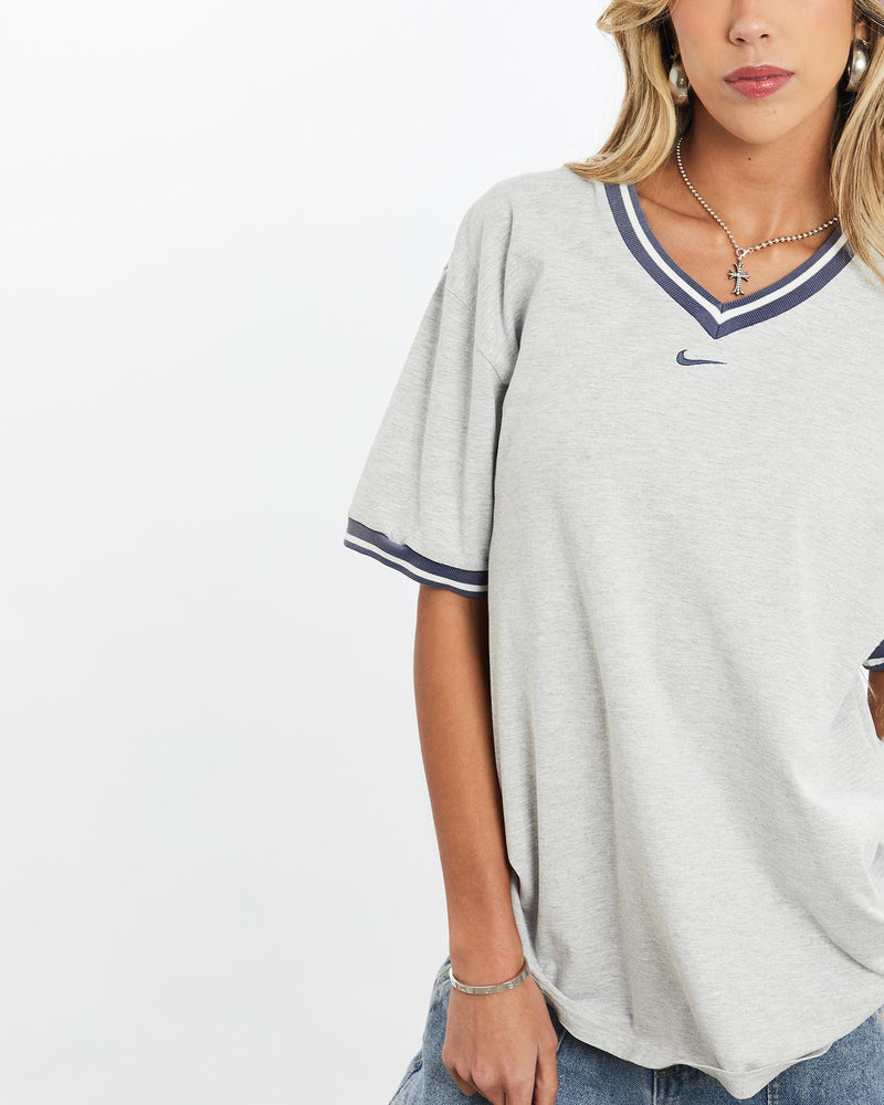 Vintage, 90s, Nike, Tee, The Real Deal, size small, colour Grey, newtown, sydney, australia, thrift store, opshop, preloved, secondhand, sustainable, retro, antique, 70s, 80s, 90s, 2000s, 00s, fashion, clothing, streetwear, trendy, garment, style, boutique, store, shop, archive, sale, cheap, best, top, T-Shirts