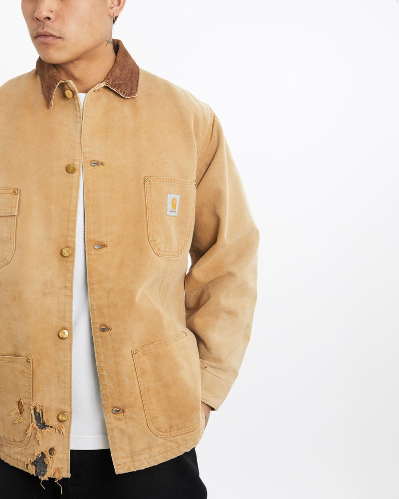 Vintage, 90s, Carhartt, Michigan', Jacket, The Real Deal, size extra large, colour Beige, newtown, sydney, australia, thrift store, opshop, preloved, secondhand, sustainable, retro, antique, 70s, 80s, 90s, 2000s, 00s, fashion, clothing, streetwear, trendy, garment, style, boutique, store, shop, archive, sale, cheap, best, top, Jackets