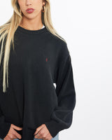 Vintage, 90s, Polo, Ralph, Lauren, Knit, Sweater, The Real Deal, size small, colour Black, newtown, sydney, australia, thrift store, opshop, preloved, secondhand, sustainable, retro, antique, 70s, 80s, 90s, 2000s, 00s, fashion, clothing, streetwear, trendy, garment, style, boutique, store, shop, archive, sale, cheap, best, top, Sweats and hoodies