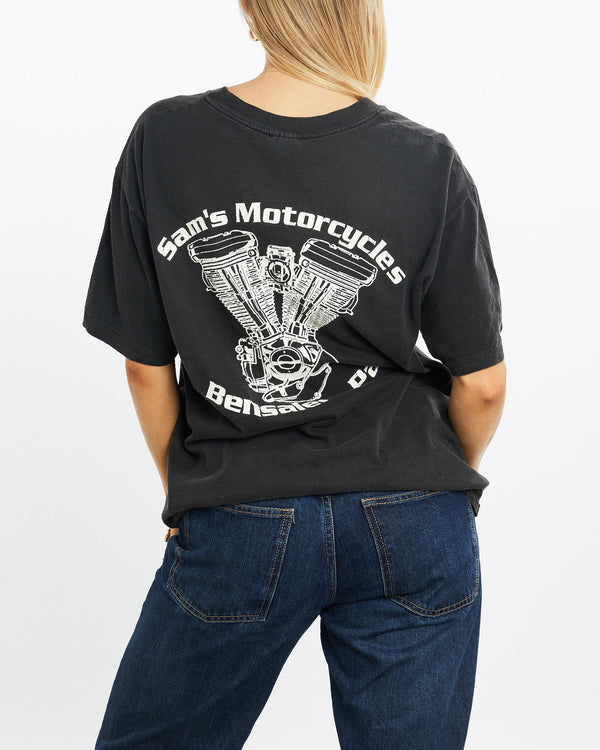 Vintage, 90s, Motorcycle, Tee, The Real Deal, size medium, colour Black, newtown, sydney, australia, thrift store, opshop, preloved, secondhand, sustainable, retro, antique, 70s, 80s, 90s, 2000s, 00s, fashion, clothing, streetwear, trendy, garment, style, boutique, store, shop, archive, sale, cheap, best, top, T-Shirts