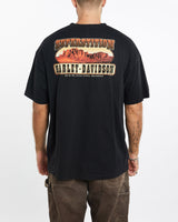 Harley, Davidson, Tee, The Real Deal, size extra large, colour Black, newtown, sydney, australia, thrift store, opshop, preloved, secondhand, sustainable, retro, antique, 70s, 80s, 90s, 2000s, 00s, fashion, clothing, streetwear, trendy, garment, style, boutique, store, shop, archive, sale, cheap, best, top, T-Shirts