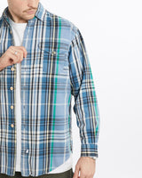 Vintage, 90s, Polo, Ralph, Lauren, Flannelette, Button, Up, Shirt, The Real Deal, size extra large, colour Blue, newtown, sydney, australia, thrift store, opshop, preloved, secondhand, sustainable, retro, antique, 70s, 80s, 90s, 2000s, 00s, fashion, clothing, streetwear, trendy, garment, style, boutique, store, shop, archive, sale, cheap, best, top, Shirts