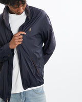 Vintage, 90s, Polo, Ralph, Lauren, Windbreaker, Jacket, The Real Deal, size large, colour Navy, newtown, sydney, australia, thrift store, opshop, preloved, secondhand, sustainable, retro, antique, 70s, 80s, 90s, 2000s, 00s, fashion, clothing, streetwear, trendy, garment, style, boutique, store, shop, archive, sale, cheap, best, top, Jackets