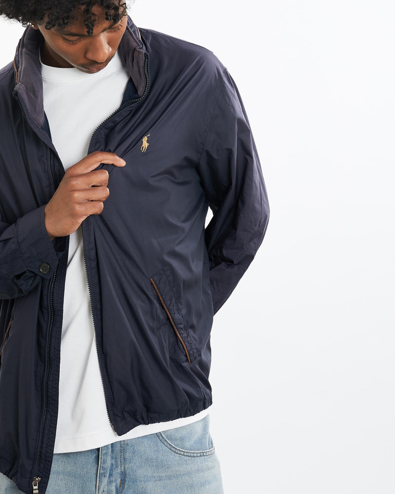 Vintage, 90s, Polo, Ralph, Lauren, Windbreaker, Jacket, The Real Deal, size large, colour Navy, newtown, sydney, australia, thrift store, opshop, preloved, secondhand, sustainable, retro, antique, 70s, 80s, 90s, 2000s, 00s, fashion, clothing, streetwear, trendy, garment, style, boutique, store, shop, archive, sale, cheap, best, top, Jackets