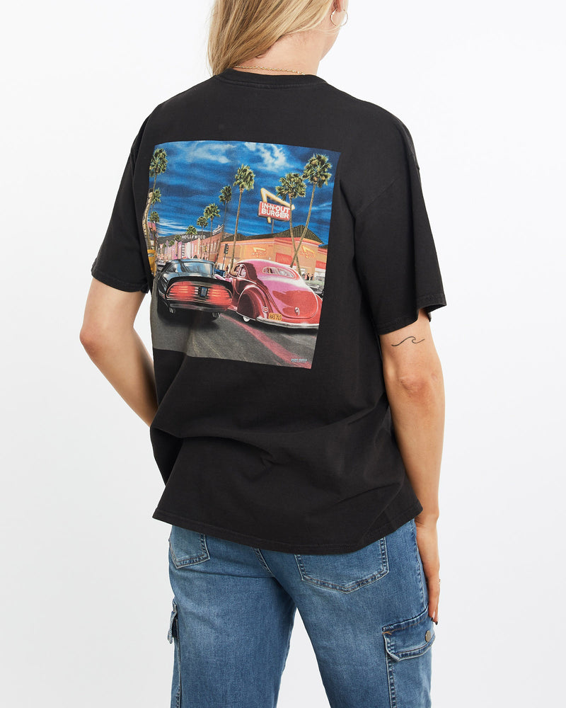 Vintage, In-N-Out, Burger, Tee, The Real Deal, size medium, colour Black, newtown, sydney, australia, thrift store, opshop, preloved, secondhand, sustainable, retro, antique, 70s, 80s, 90s, 2000s, 00s, fashion, clothing, streetwear, trendy, garment, style, boutique, store, shop, archive, sale, cheap, best, top, T-Shirts