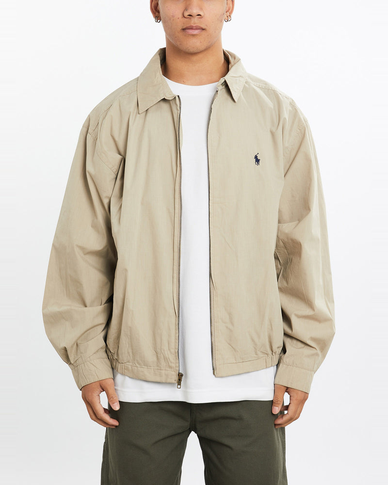 Vintage, 90s, Polo, Ralph, Lauren, Harrington, Jacket, The Real Deal, size extra large, colour Beige, newtown, sydney, australia, thrift store, opshop, preloved, secondhand, sustainable, retro, antique, 70s, 80s, 90s, 2000s, 00s, fashion, clothing, streetwear, trendy, garment, style, boutique, store, shop, archive, sale, cheap, best, top, Jackets