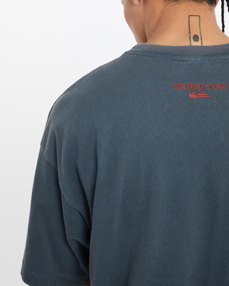 Vintage, 90s, Quiksilver, Surf, Tee, The Real Deal, size large, colour Navy, newtown, sydney, australia, thrift store, opshop, preloved, secondhand, sustainable, retro, antique, 70s, 80s, 90s, 2000s, 00s, fashion, clothing, streetwear, trendy, garment, style, boutique, store, shop, archive, sale, cheap, best, top, T-Shirts