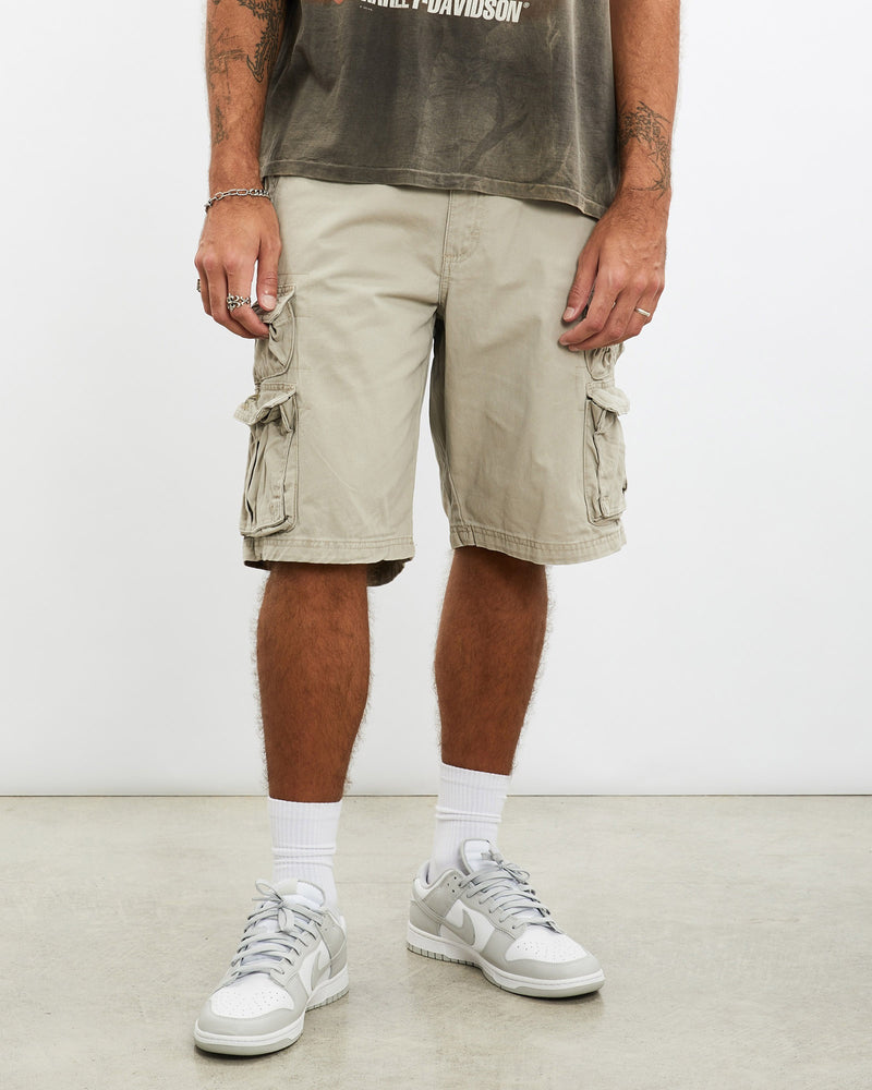 Vintage, Lee, Cargo, Shorts, The Real Deal, size 36", colour Beige, newtown, sydney, australia, thrift store, opshop, preloved, secondhand, sustainable, retro, antique, 70s, 80s, 90s, 2000s, 00s, fashion, clothing, streetwear, trendy, garment, style, boutique, store, shop, archive, sale, cheap, best, top, Shorts