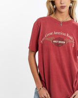 Vintage, Harley, Davidson, Tee, The Real Deal, size small, colour Red, newtown, sydney, australia, thrift store, opshop, preloved, secondhand, sustainable, retro, antique, 70s, 80s, 90s, 2000s, 00s, fashion, clothing, streetwear, trendy, garment, style, boutique, store, shop, archive, sale, cheap, best, top, T-Shirts