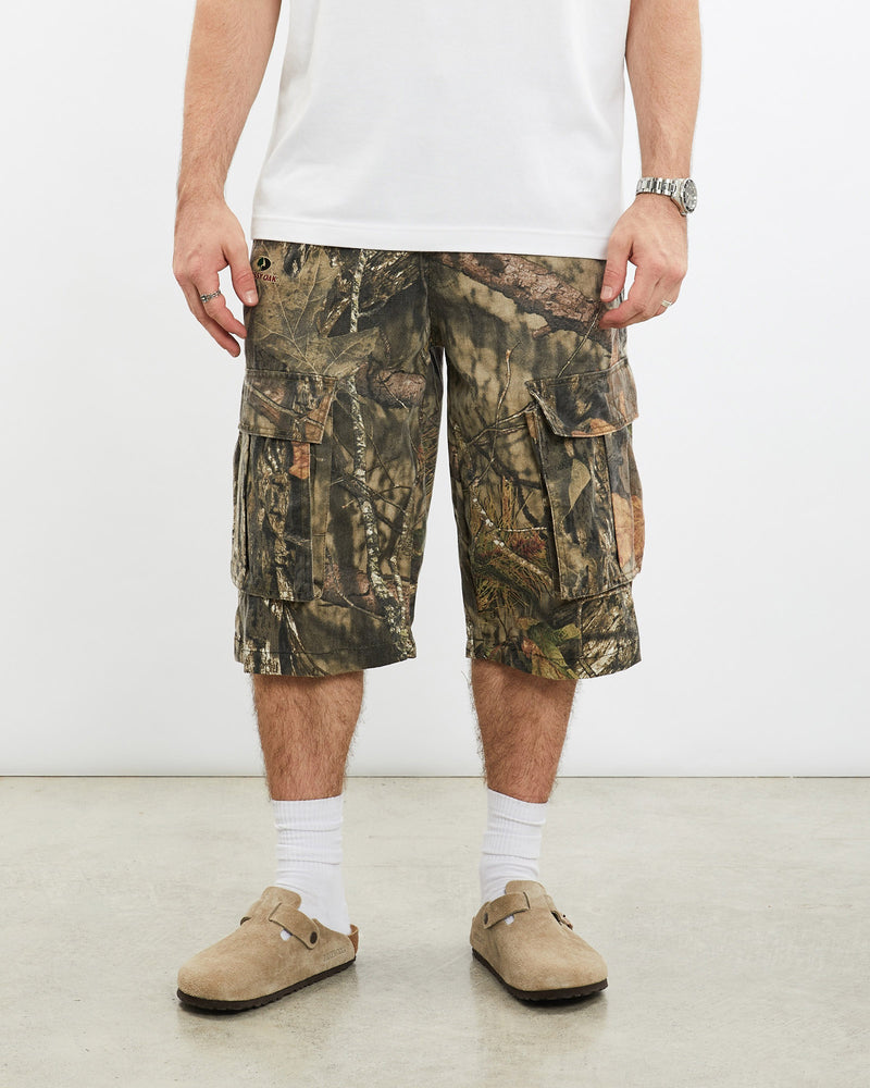 Vintage, Mossy, Oak, Realtree, Camo, Cargo, Shorts, The Real Deal, size 32", colour Green, newtown, sydney, australia, thrift store, opshop, preloved, secondhand, sustainable, retro, antique, 70s, 80s, 90s, 2000s, 00s, fashion, clothing, streetwear, trendy, garment, style, boutique, store, shop, archive, sale, cheap, best, top, Shorts