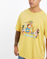 Vintage, 90s, Mickey, Mouse, Walt, Disney, World, Tee, The Real Deal, size extra large, colour Yellow, newtown, sydney, australia, thrift store, opshop, preloved, secondhand, sustainable, retro, antique, 70s, 80s, 90s, 2000s, 00s, fashion, clothing, streetwear, trendy, garment, style, boutique, store, shop, archive, sale, cheap, best, top, T-Shirts