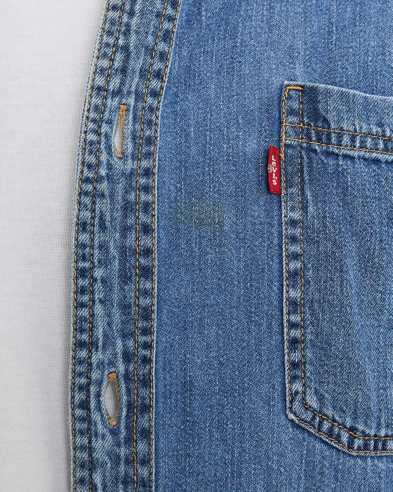Vintage, Levi's, Denim, Button, Up, Shirt, The Real Deal, size double extra large, colour Blue, newtown, sydney, australia, thrift store, opshop, preloved, secondhand, sustainable, retro, antique, 70s, 80s, 90s, 2000s, 00s, fashion, clothing, streetwear, trendy, garment, style, boutique, store, shop, archive, sale, cheap, best, top, Shirts