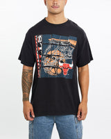 Vintage, 90s, NBA, Chicago, Bulls, Tee, The Real Deal, size extra large, colour Black, newtown, sydney, australia, thrift store, opshop, preloved, secondhand, sustainable, retro, antique, 70s, 80s, 90s, 2000s, 00s, fashion, clothing, streetwear, trendy, garment, style, boutique, store, shop, archive, sale, cheap, best, top, T-Shirts