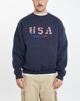 Vintage 90s Speedo 'U.S.A' Sweatshirt <br>L , The Real Deal , newtown, sydney, australia, thrift store, opshop, preloved, secondhand, sustainable, retro, antique, 70s, 80s, 90s, 2000s, 00s, fashion, clothing, streetwear, trendy, garment, style, boutique, store, shop, archive, sale, cheap, best, top