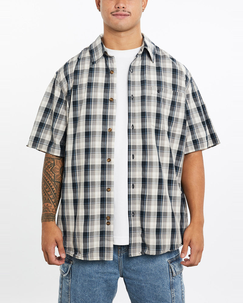 Vintage, 90s, Carhartt, Short, Sleeve, Button, Up, Shirt, The Real Deal, size extra large, colour Multicolour, newtown, sydney, australia, thrift store, opshop, preloved, secondhand, sustainable, retro, antique, 70s, 80s, 90s, 2000s, 00s, fashion, clothing, streetwear, trendy, garment, style, boutique, store, shop, archive, sale, cheap, best, top, Shirts