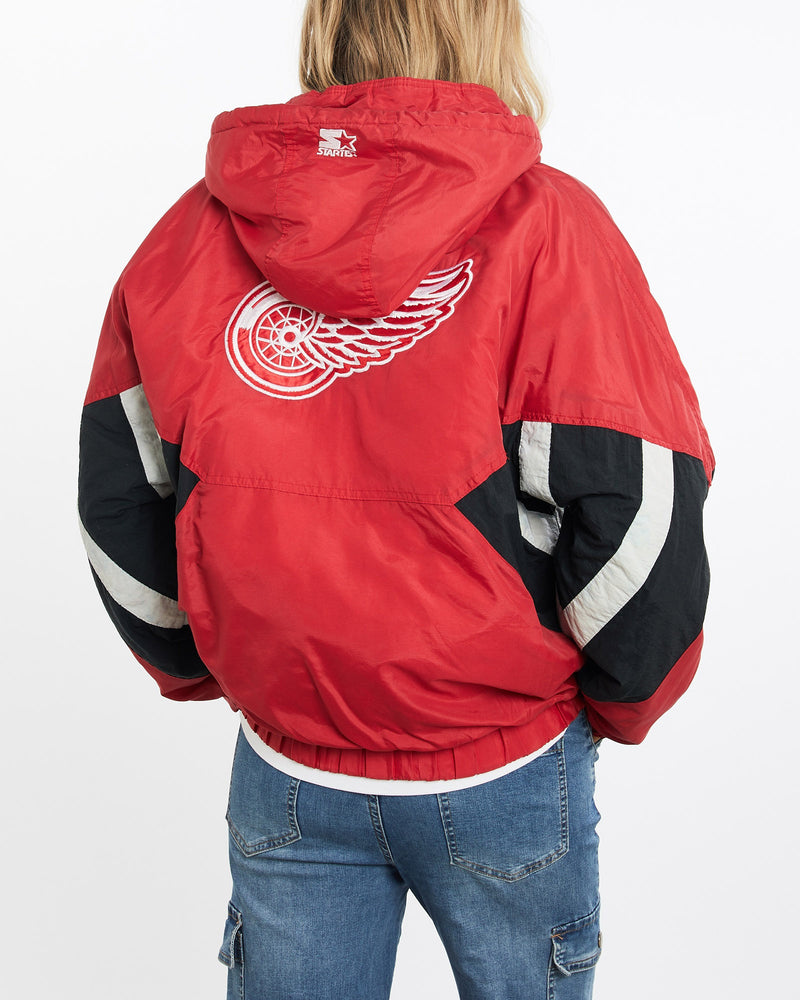 Vintage, 90s, Starter, NHL, Detroit, Red, Wings, Jacket, The Real Deal, size medium, colour Multicolour, newtown, sydney, australia, thrift store, opshop, preloved, secondhand, sustainable, retro, antique, 70s, 80s, 90s, 2000s, 00s, fashion, clothing, streetwear, trendy, garment, style, boutique, store, shop, archive, sale, cheap, best, top, Jackets