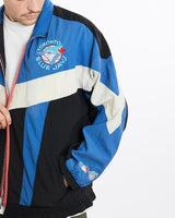 Vintage, 90s, MLB, Toronto, Blue, Jays, Track, Jacket, The Real Deal, size extra large, colour Multicolour, newtown, sydney, australia, thrift store, opshop, preloved, secondhand, sustainable, retro, antique, 70s, 80s, 90s, 2000s, 00s, fashion, clothing, streetwear, trendy, garment, style, boutique, store, shop, archive, sale, cheap, best, top, Jackets
