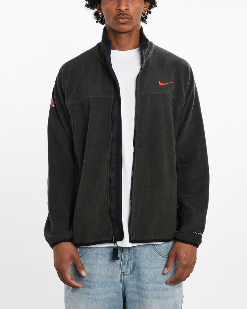 Vintage, Nike, ACG, Therma-Fit, Full, Zip, Fleece, Sweatshirt, The Real Deal, size large, colour Grey, newtown, sydney, australia, thrift store, opshop, preloved, secondhand, sustainable, retro, antique, 70s, 80s, 90s, 2000s, 00s, fashion, clothing, streetwear, trendy, garment, style, boutique, store, shop, archive, sale, cheap, best, top, Sweats and hoodies