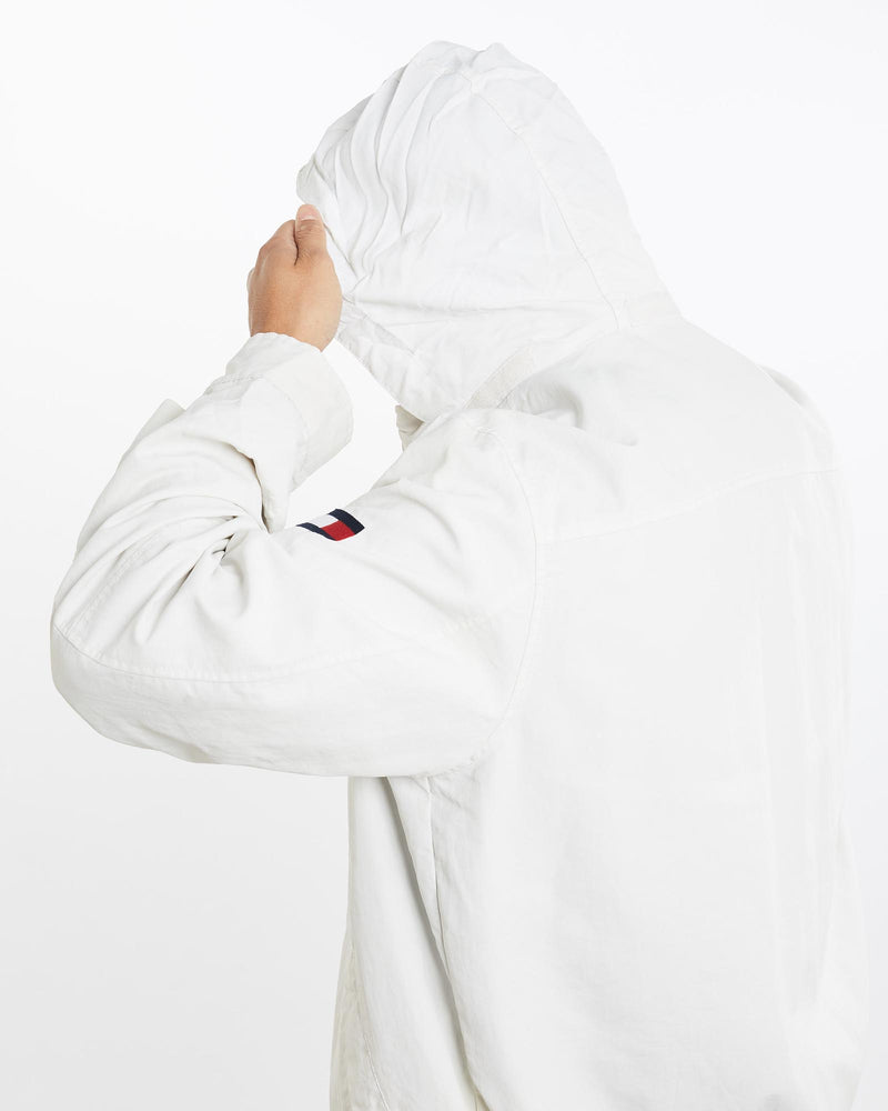 Vintage, Tommy, Hilfiger, Sailing, Jacket, The Real Deal, size large, colour White, newtown, sydney, australia, thrift store, opshop, preloved, secondhand, sustainable, retro, antique, 70s, 80s, 90s, 2000s, 00s, fashion, clothing, streetwear, trendy, garment, style, boutique, store, shop, archive, sale, cheap, best, top, Jackets