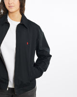 Vintage, 90s, Polo, Ralph, Lauren, Harrington, Jacket, The Real Deal, size medium, colour Black, newtown, sydney, australia, thrift store, opshop, preloved, secondhand, sustainable, retro, antique, 70s, 80s, 90s, 2000s, 00s, fashion, clothing, streetwear, trendy, garment, style, boutique, store, shop, archive, sale, cheap, best, top, Jackets