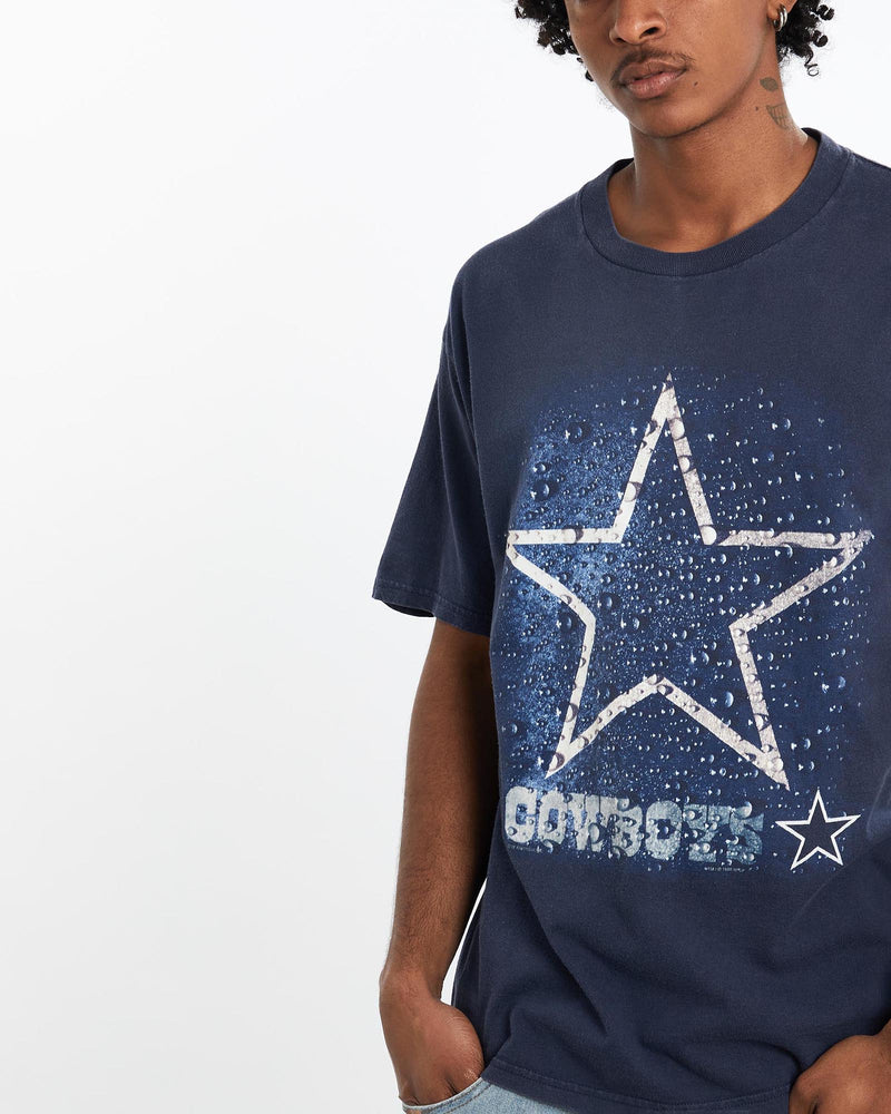 Vintage, 1999, NFL, Dallas, Cowboys, Tee, The Real Deal, size large, colour Navy, newtown, sydney, australia, thrift store, opshop, preloved, secondhand, sustainable, retro, antique, 70s, 80s, 90s, 2000s, 00s, fashion, clothing, streetwear, trendy, garment, style, boutique, store, shop, archive, sale, cheap, best, top, T-Shirts