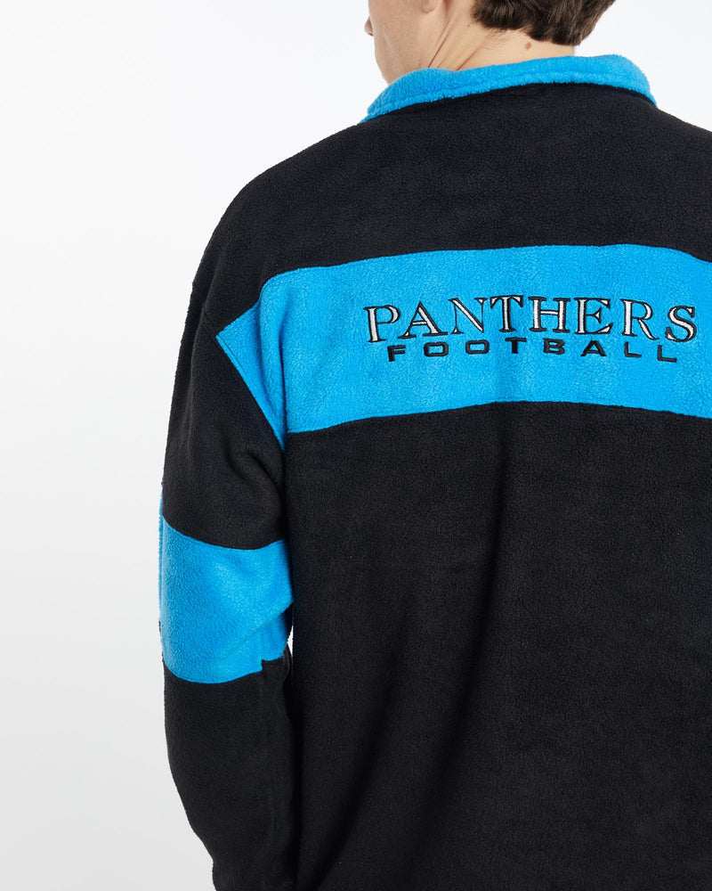Vintage, NFL, Carolina, Panthers, Quarter, Zip, Fleece, Sweatshirt, The Real Deal, size extra large, colour Multicolour, newtown, sydney, australia, thrift store, opshop, preloved, secondhand, sustainable, retro, antique, 70s, 80s, 90s, 2000s, 00s, fashion, clothing, streetwear, trendy, garment, style, boutique, store, shop, archive, sale, cheap, best, top, Sweats and hoodies