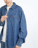 Vintage, Levi's, Denim, Button, Up, Shirt, The Real Deal, size extra large, colour Blue, newtown, sydney, australia, thrift store, opshop, preloved, secondhand, sustainable, retro, antique, 70s, 80s, 90s, 2000s, 00s, fashion, clothing, streetwear, trendy, garment, style, boutique, store, shop, archive, sale, cheap, best, top, Shirts