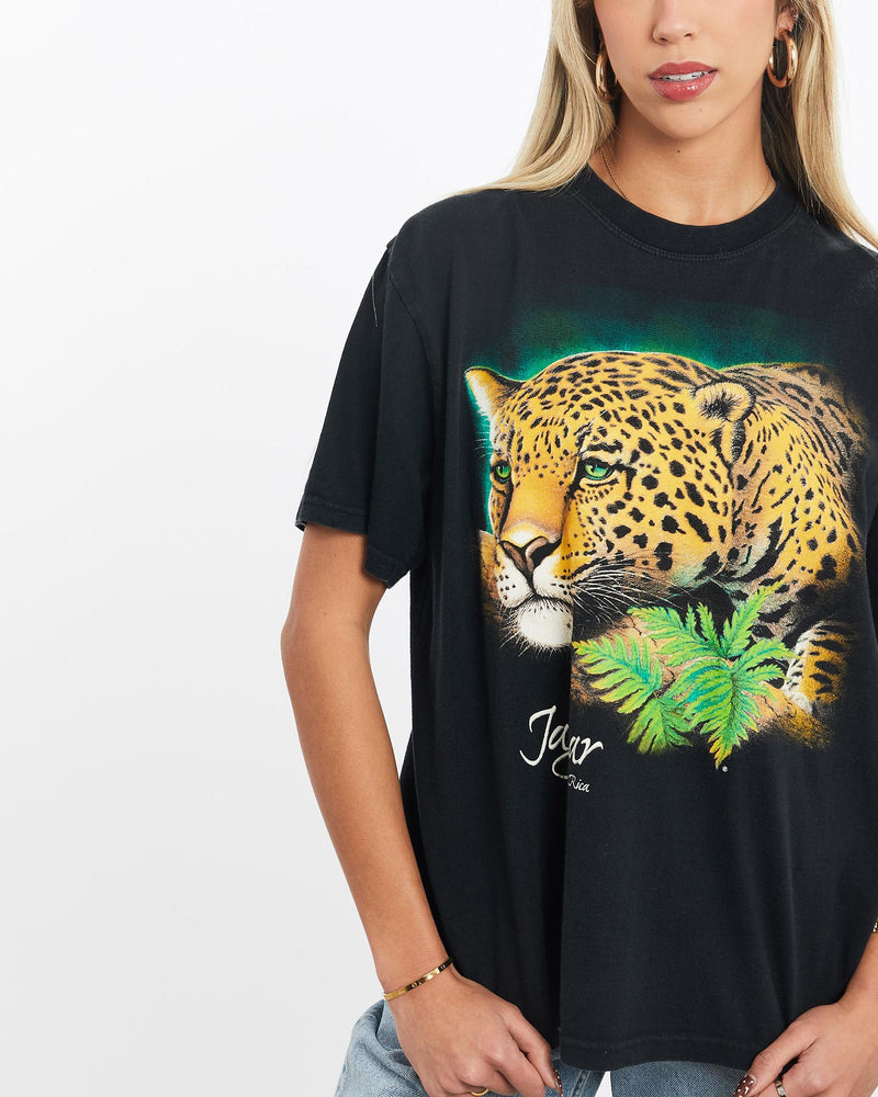 Vintage, 90s, Jaguar, Wildlife, Tee, The Real Deal, size extra small, colour Black, newtown, sydney, australia, thrift store, opshop, preloved, secondhand, sustainable, retro, antique, 70s, 80s, 90s, 2000s, 00s, fashion, clothing, streetwear, trendy, garment, style, boutique, store, shop, archive, sale, cheap, best, top, T-Shirts